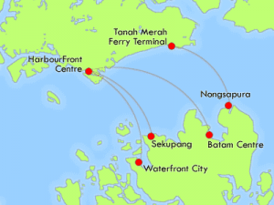 Map of Singapore and Batam